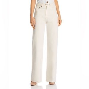 Levi’s ribcage wideleg denim in ecru